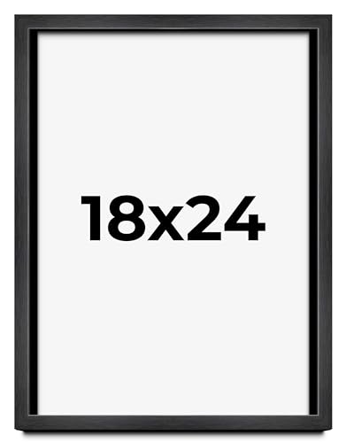 26x26 Shadow Box Charcoal Black Frame Display Case Solid Wood Picture Frame | 1" Inch Deep | with UV Acrylic Plexiglass, Foam Board Backing & Hanging Hardware