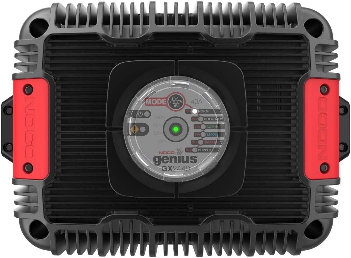 NOCO Genius GX2440 40A Smart Onboard Battery Charger, 24V Commercial Charger, Battery Maintainer and Desulfator for Golf Carts, Pallet Jacks, Floor Scrubbers, Scissor Lifts, and Industrial Equipment