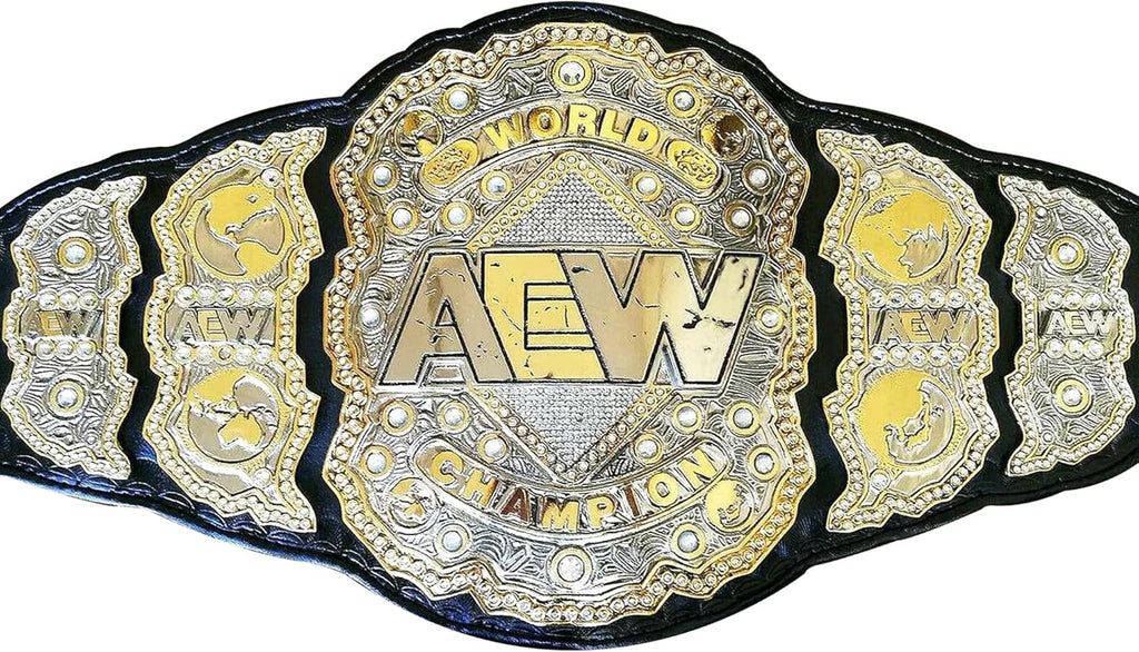 AEW World Heavyweight Wrestling Championship Title Belt Replica, Authentic Wear Universal Championship Title Belt - Adult Size