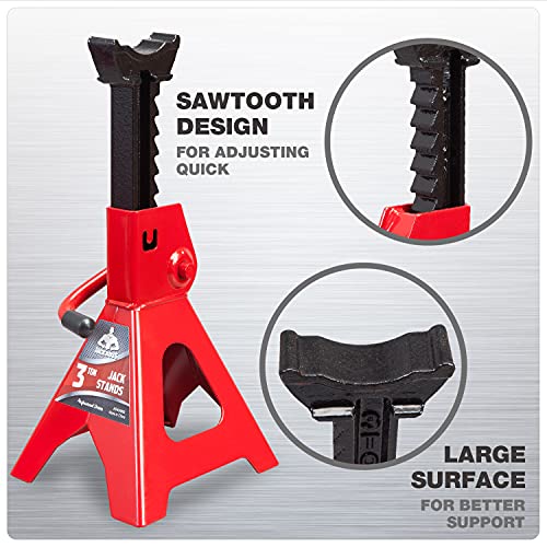 2 Ton Car Lifting Stand, Red, 2 Pack T1699