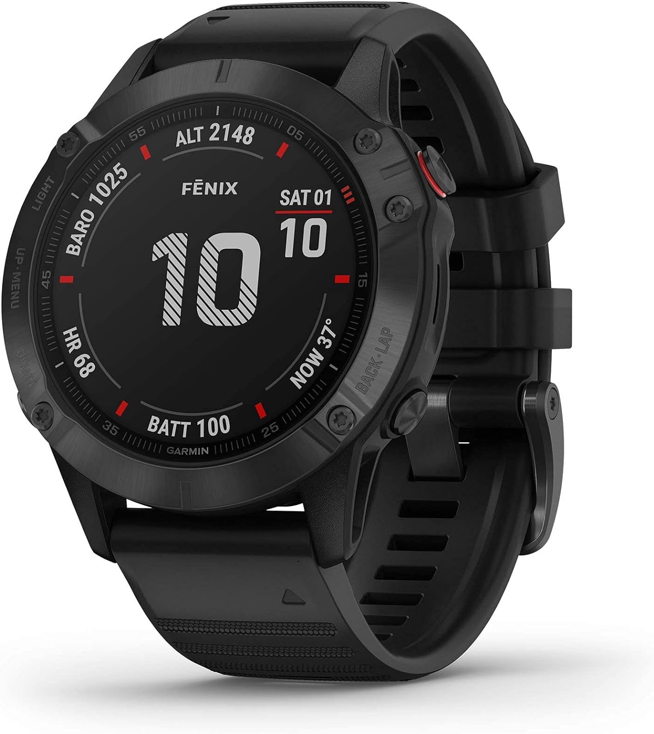 Garmin Fenix 6 Pro, Premium Multisport GPS Watch, Features Mapping, Music, Grade-Adjusted Pace Guidance and Pulse Ox Sensors, Black (Renewed)