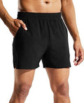 MIER Men's 5 Inch Running Athletic Shorts with Pockets Quick Dry Lightweight Gym Workout Shorts, Elastic Waist