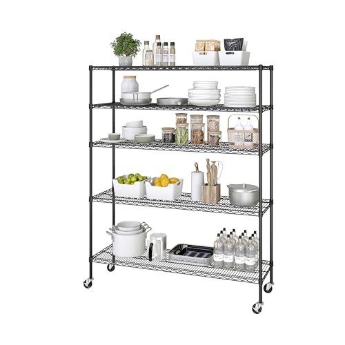 Heavy Duty Steel Wire Rack Storage Unit, 5-Tier Shelving, 36" W x 18" D W900