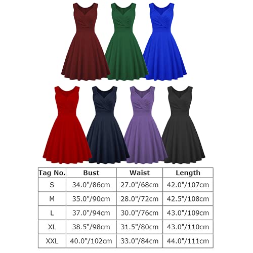 Vintage Sleeveless V-Neck Swing Dress B637988