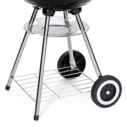 18-inch Portable Steel Charcoal BBQ Grill with Heat Control K4711