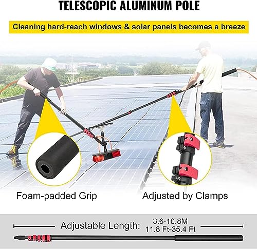 Water Fed Telescopic Window Cleaning Pole Kit with Squeegee Brush R99838