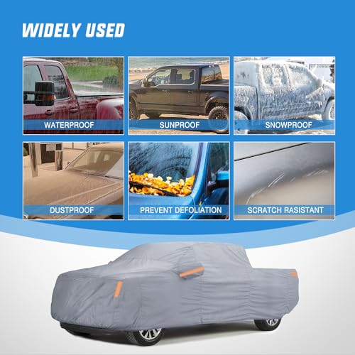 Waterproof All Weather Car Cover for Sedans, Heavy Duty Outdoor Protection with Zipper P705961