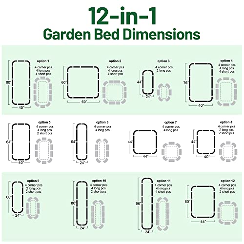 Galvanized Raised Garden Bed Outdoor 32" Tall Metal Planter for Vegetables Herbs Flowers M1831
