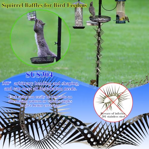 Bird Spikes for Bird Feeder Poles and Fences, 40 Inches T968