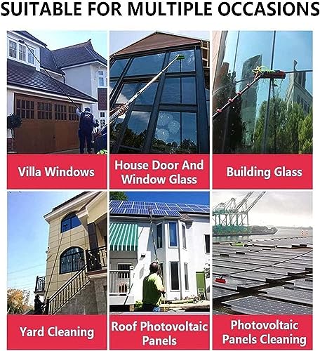 Water Fed Telescopic Window Cleaning Pole Kit with Squeegee Brush R99838
