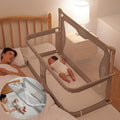 3 in 1 Baby bassinets bedside sleeper, co sleeping bed for baby, for co sleeper for baby in bed, Portable Crib, breathable and visible mesh window,soft washable liner cover and sturdy aluminum alloy (