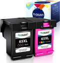 65 Ink Cartridges Black and Color Combo Pack Ink Cartridge Replacement for HP 65 Black Ink Cartridge for DeskJet 3755 2655 3700 3720 3730 3735 2622 2624 2652 Envy 5055 5052 5058 for HP Ink 65