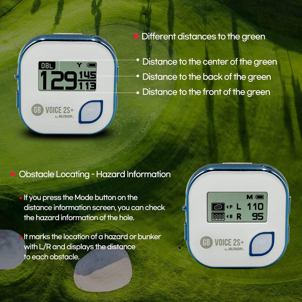 Talking GPS Golf Rangefinder with Slope Mode, 18-Hour Battery, 40,000 Preloaded Courses W945