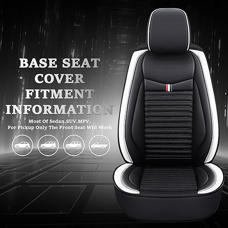 Leather Seat Covers for Toyota Corolla 2000-2024, 5 Seats, Full Set with Pillow E9274