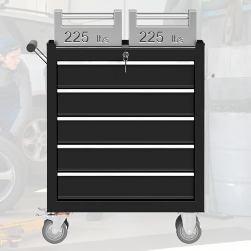 Rolling Tool Chest with Wheels and Locking Drawers Y667