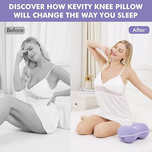 Memory Foam Knee Pillow for Side Sleepers with Cooling Cover D247081
