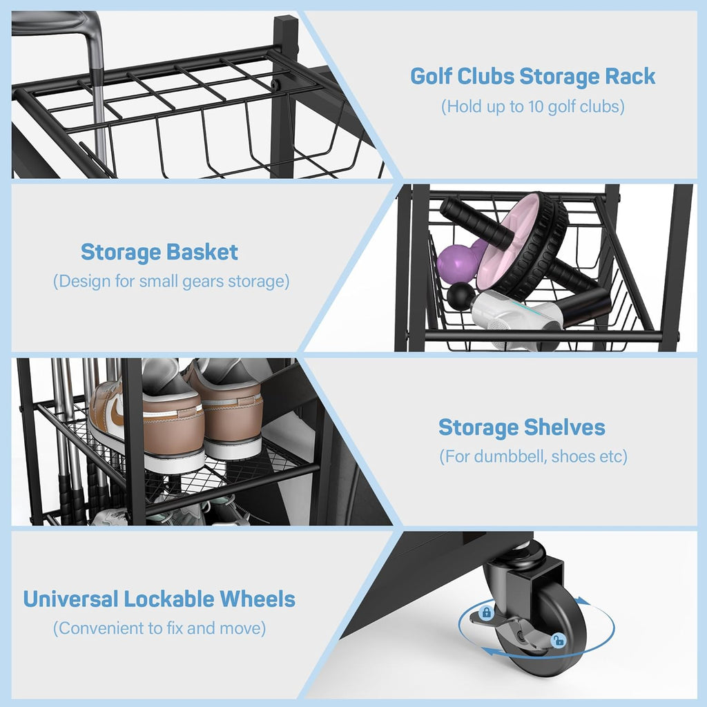 Weight Rack for Dumbbells, Home Gym Storage for Yoga Mat Kettlebells and Gym Equipment N408