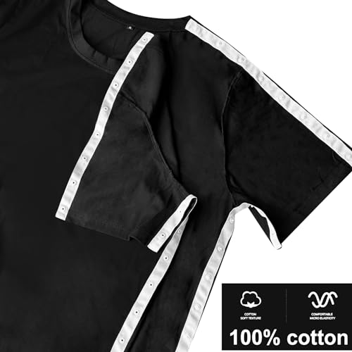 Shoulder Surgery Recovery Shirts Tear Away Short Sleeve Side Snap Q1064