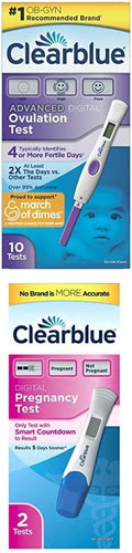 Clearblue Advanced Digital Ovulation Test and Digital Pregnancy Tests, Ovulation Predictor Kit, (10 Ovulation Tests and 2 Pregnancy Tests)