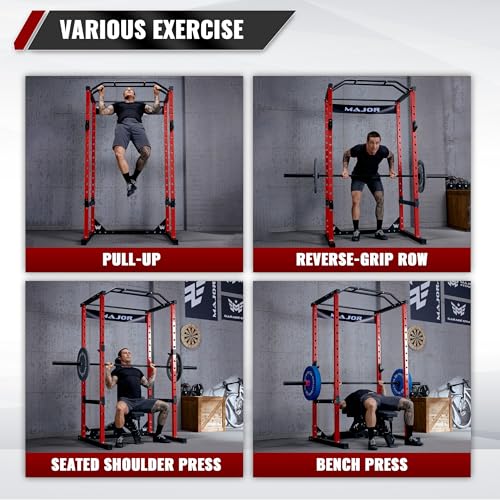Power Cage Squat Rack All-in-One for Home Gym S54379