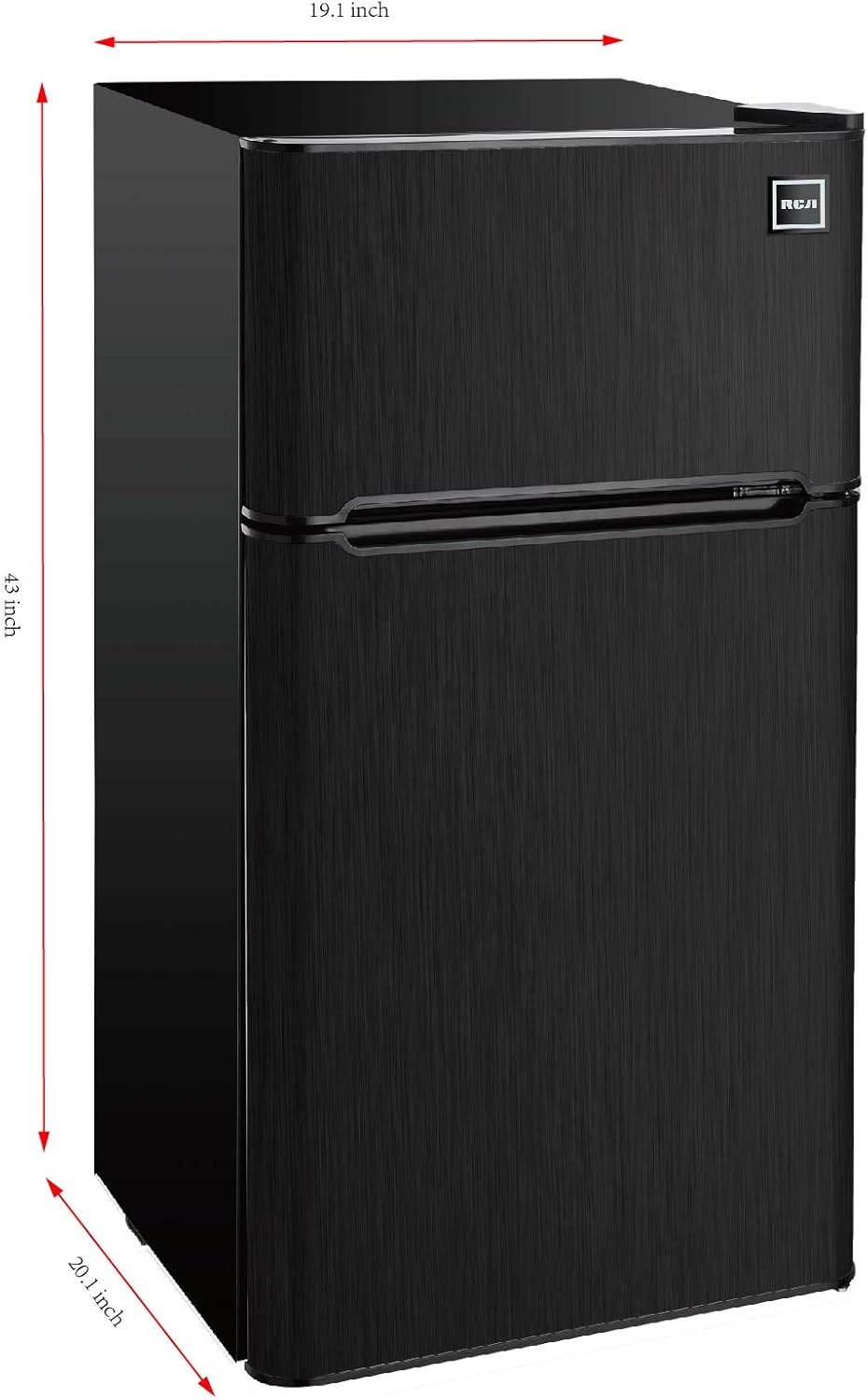 2 Door Refrigerator/Freezer, 4.6 cu ft, Black Stainless Steel E872