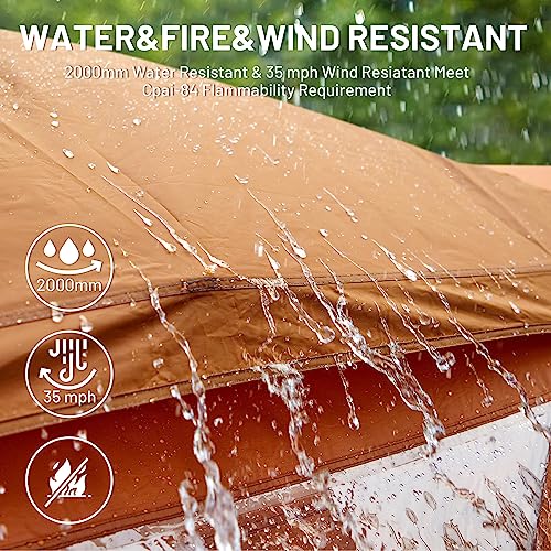 4 Person Instant Pop Up Cabin Tent, Weather Resistant Camping Hub Tent with Rain Fly and Carry Bag P83508