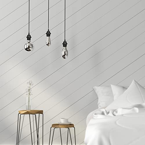 6 Pack Plug-in Hanging Light Kit with On/Off Switch, 12 FT Cord, Black O127830