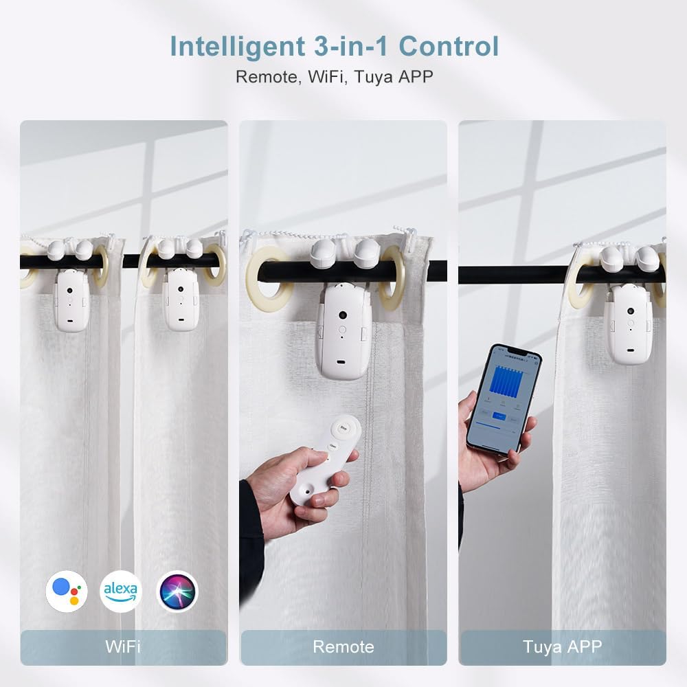 Automatic Curtain Opener with Remote, App and WiFi Control E135