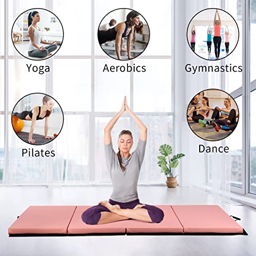 Gymnastics Mats 4x6x2 Inch Folding Tumbling Mat for Home Exercise O966