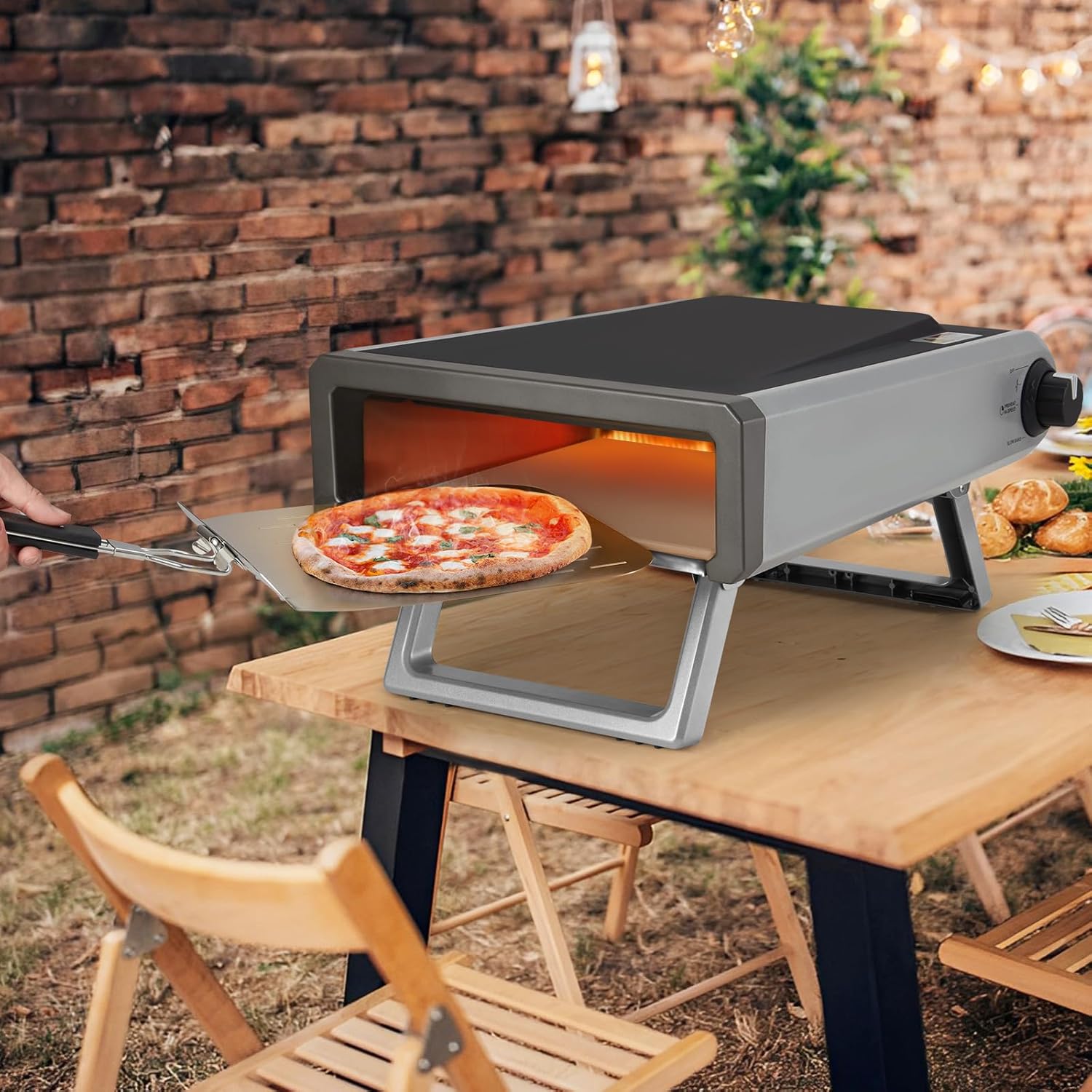 Outdoor Gas Pizza Oven, 12 Inch Stainless Steel Portable U248