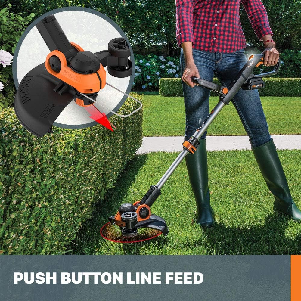 20V Cordless Lawn Mower and Grass Trimmer J35890