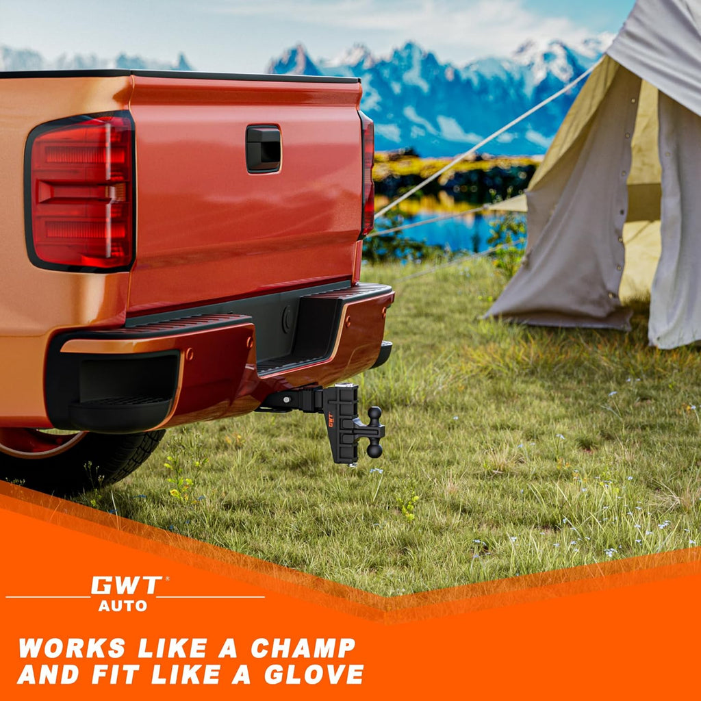 Adjustable Trailer Hitch, 2-Inch Receiver, 6-Inch Drop/Rise, 25,000 lbs GTW V5090