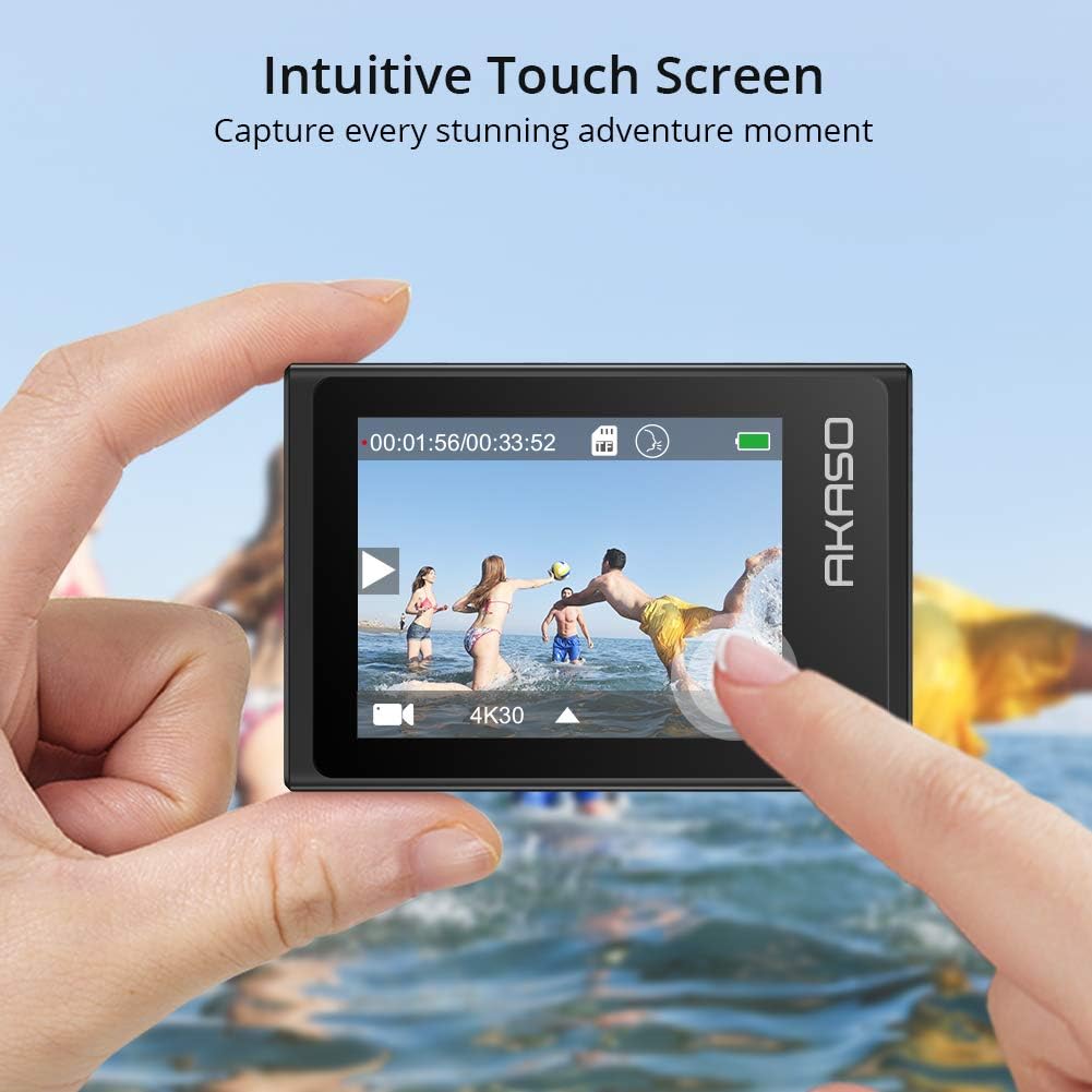 4K30FPS 20MP WiFi Action Camera with Touch Screen EIS 4X Zoom and Underwater Capability Y5045