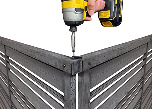 Outdoor Privacy Fence Screen 4 ft H x 5.3 ft W, Charcoal, 2 Panels W932498
