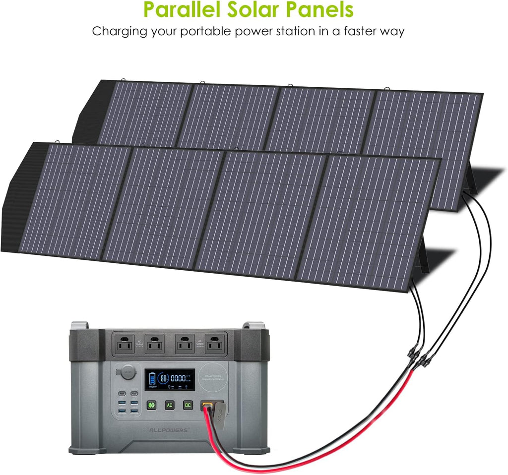 Solar Generator with Panels Included 2000W Portable Power Station 400W Q298