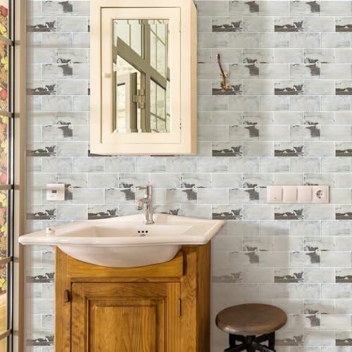 Peel and Stick Backsplash Tile Subway 3D Mosaics for Kitchen and Bathroom X738