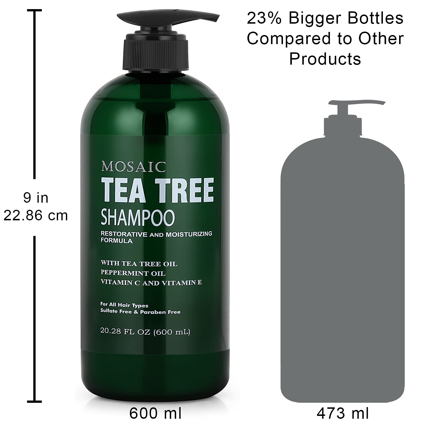Tea Tree Shampoo and Conditioner Set for Hair Growth, Thinning Hair, Paraben & Sulfate Free W69059