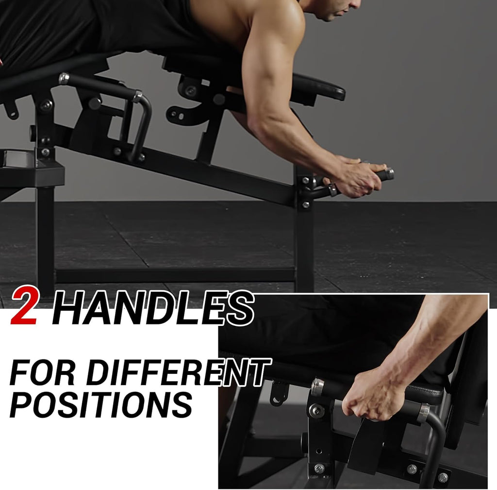 Leg Extension and Curl Machine, Adjustable Leg Exercise Bench for Home Gym T78718