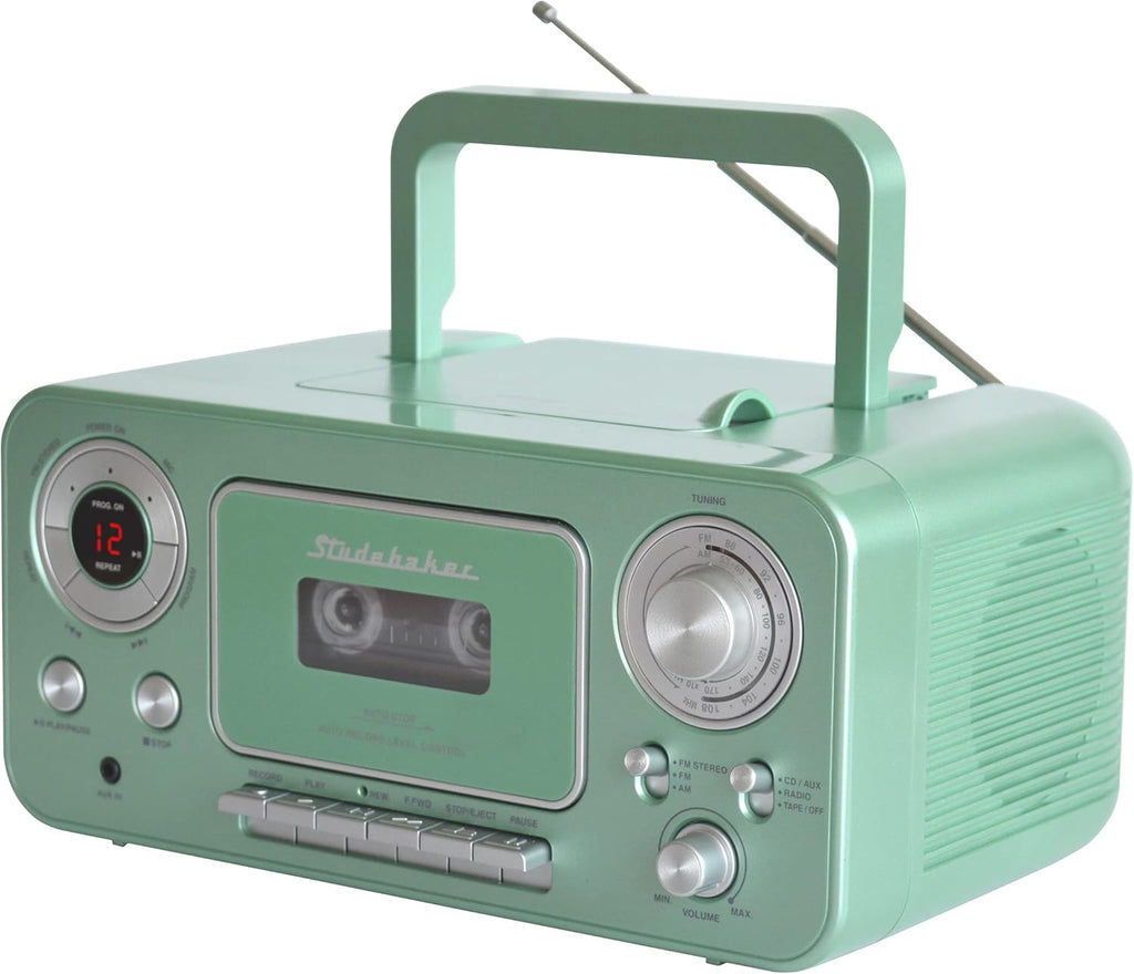 Portable Stereo CD Player with AM/FM Radio and Cassette Recorder X164