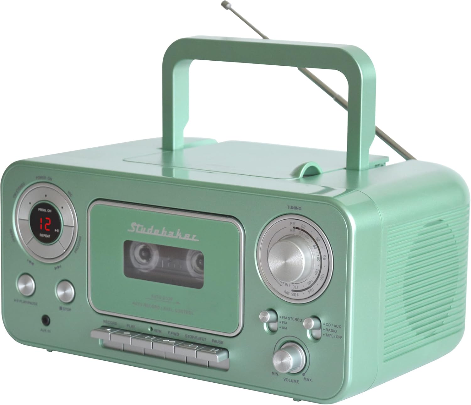 Portable Stereo CD Player with AM/FM Radio and Cassette Recorder X164