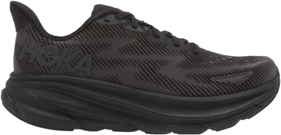 Hoka Women's Clifton 9 Sneaker, Black/Black, 9.5