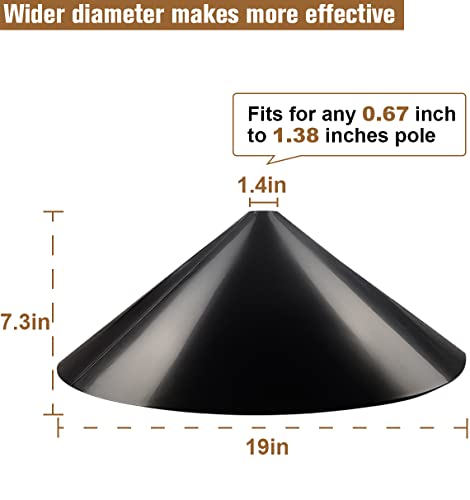 Squirrel Baffle for Bird Feeder Pole, 19 Inch Diameter X77909