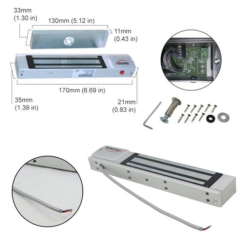 Two Door Access Control Electromagnetic Lock Kit with Remote P79285