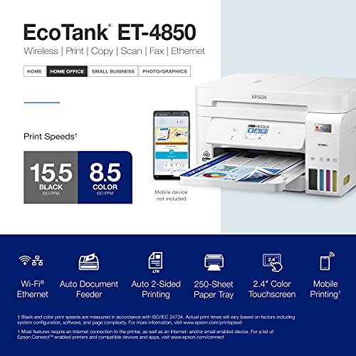 Wireless All-in-One Supertank Printer with Scanner and Document Scanner U38250