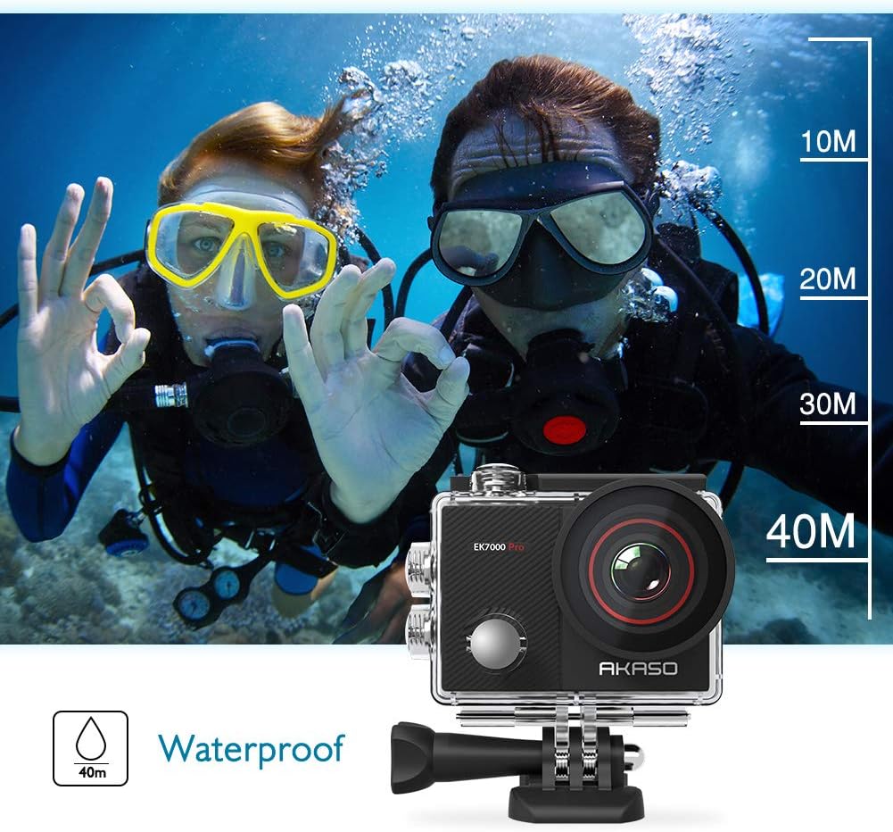 4K30FPS 20MP WiFi Action Camera Waterproof Diving Light Z205808
