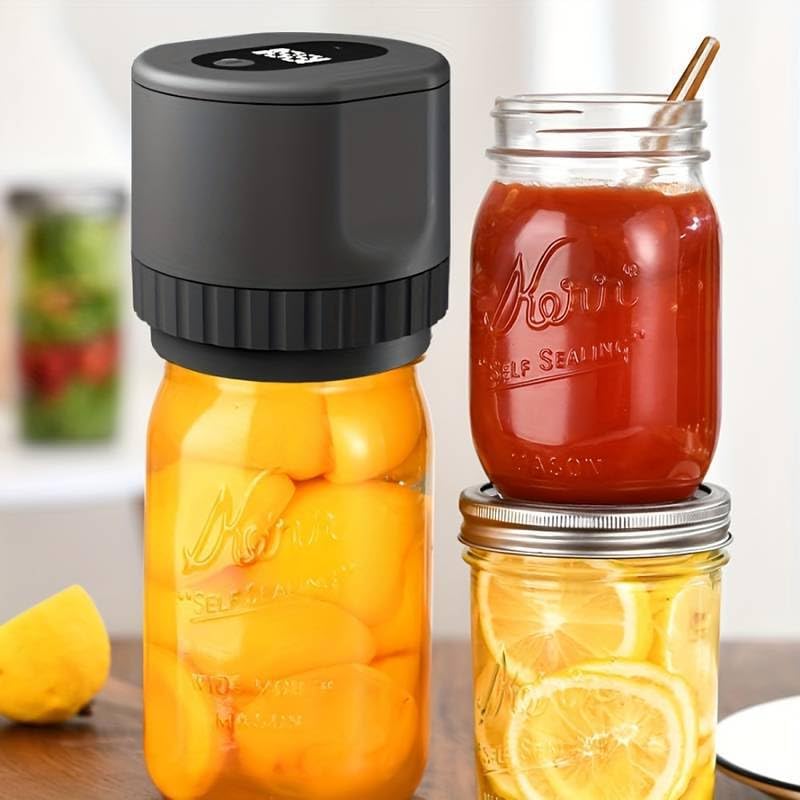 Electric Mason Jar Vacuum Sealer for Wide and Regular Mouth Lids A158