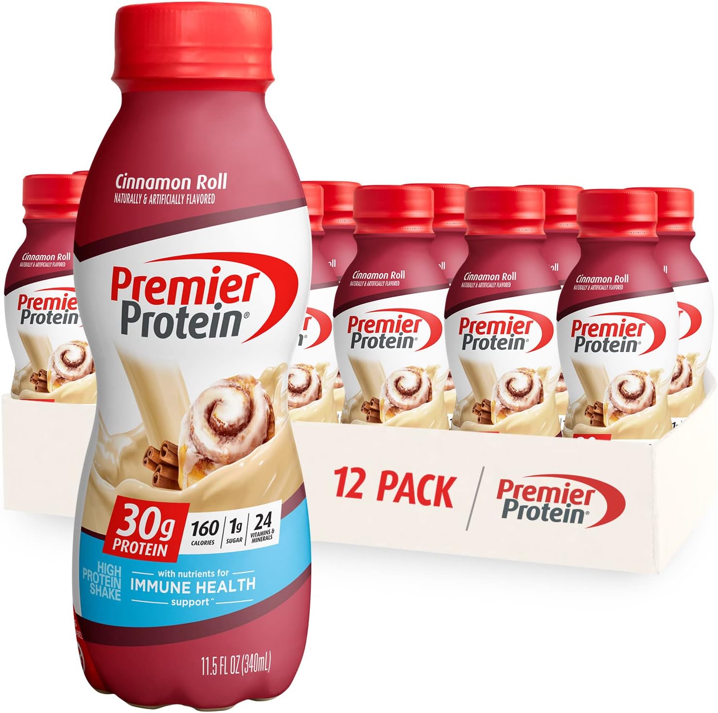 Protein Shake Root Beer Float & Cinnamon Roll Flavors, 30g Protein, 11.5 oz, 12 Pack V323011