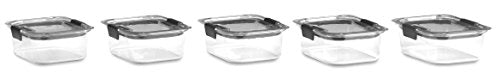 Food Storage Container, BPA Free Plastic, Medium 3.2 Cup, 5 Pack C112
