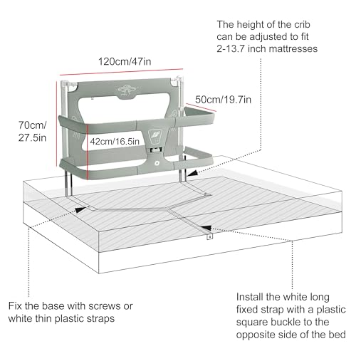 3 in 1 Baby Bassinet Bedside Sleeper with Breathable Mesh Window V8404