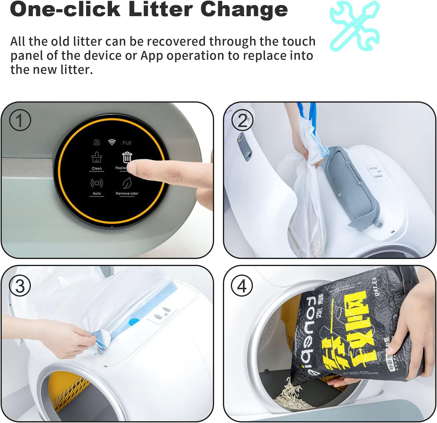 Automatic Cat Litter Box, Extra Large Self-Cleaning with App Control C255